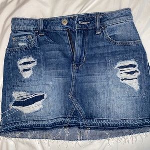 Hollister High-Rise Denim Skirt